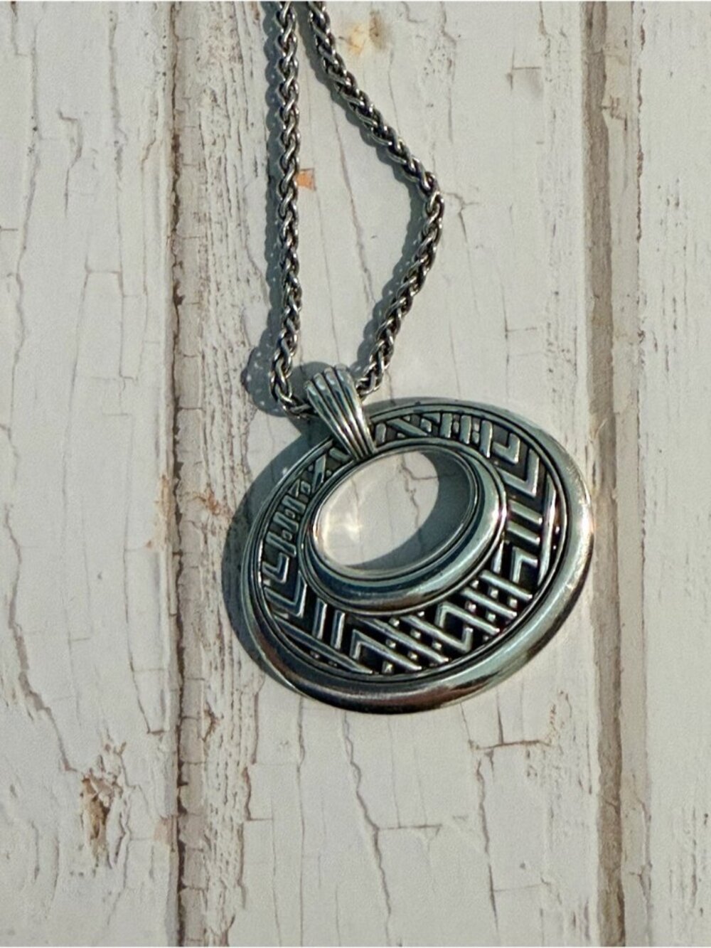 Brighton Silver-Plated Geometric Pendant Necklace - Women Jewelry